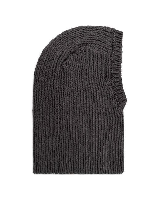Y-3 Black Ribbed-Texture Balaclava