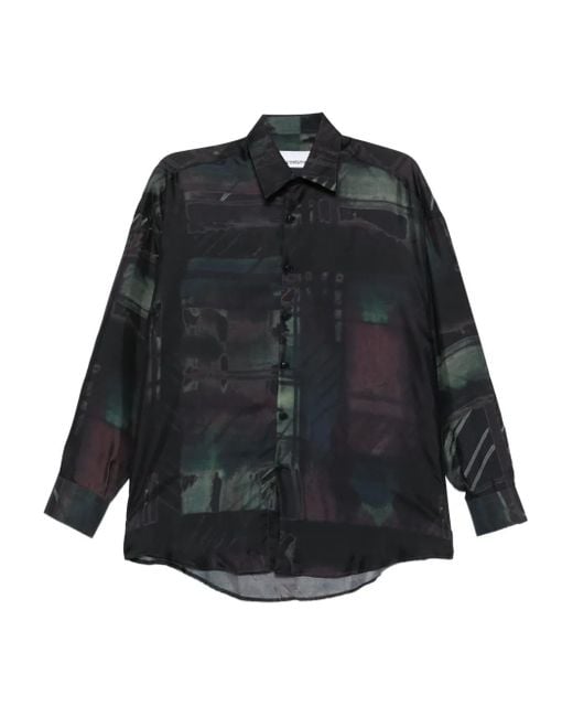 Costumein Hemd mit abstraktem Print in Black für Herren