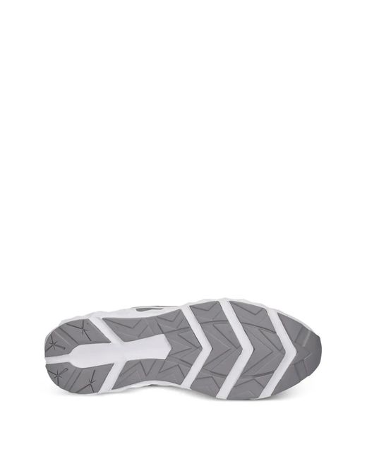 EA7 White Logo-Detail Lace-Up Sneakers