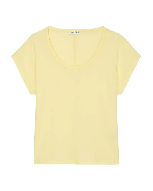 Marc O' Polo Yellow Scoop-Neck Short-Sleeve T-Shirt