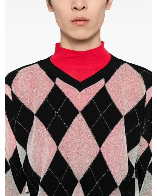 MASU Pullover Mit Argyle-Muster in Black für Herren