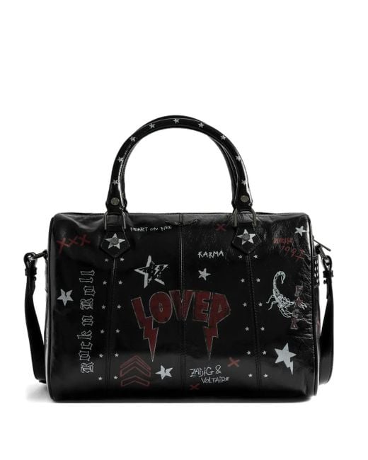 Bolso shopper Sunny Mood Punk Zadig & Voltaire de color Black