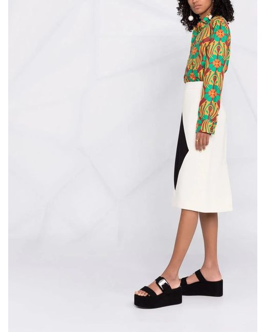 LaDoubleJ Green Vibrant-Floral Print Shirt