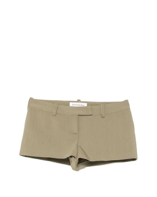 Frankie Shop Natural Short À Fermeture Dissimulée