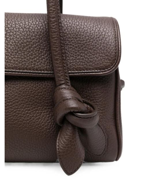 Jacquemus Brown Knot-Detail Pebbled Leather Tote Bag