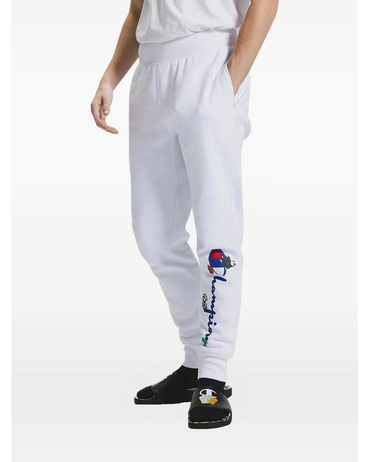 Champion White Monopoly Jogger Track Pants for men