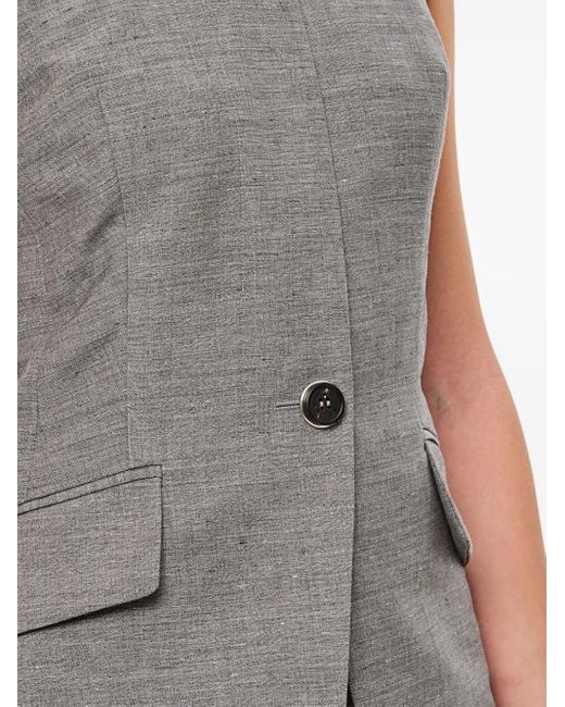 DURAZZI MILANO Gray Halter-Neck Waistcoat