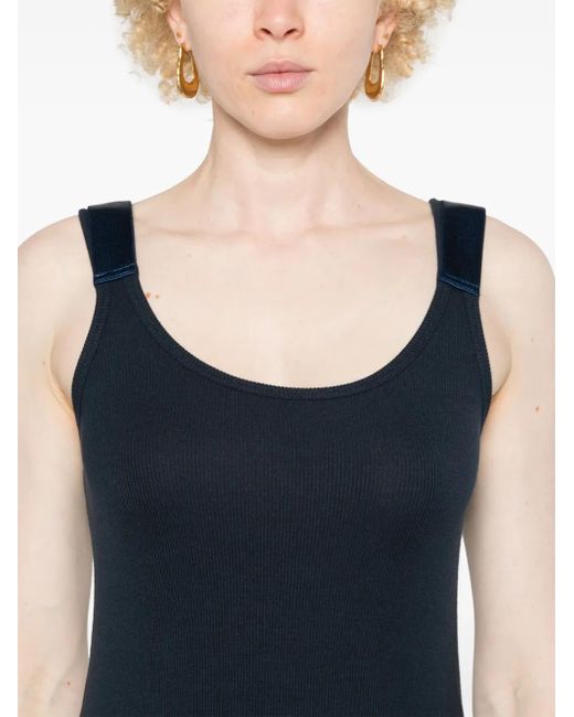 Robe Courte À Design Nervuré Helmut Lang en coloris Black