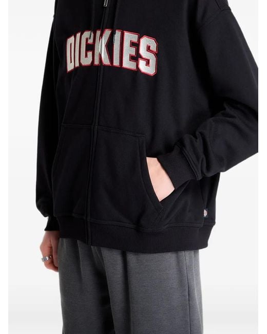 Dickies Black Aitkin Zip-Up Hoodie for men