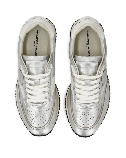 Philippe Model White Blville Perforated Panelled Trainers