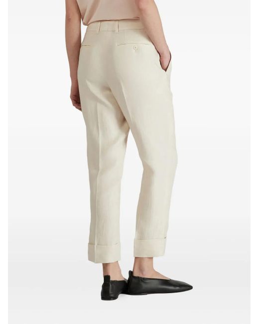 Incotex White Linen Trousers