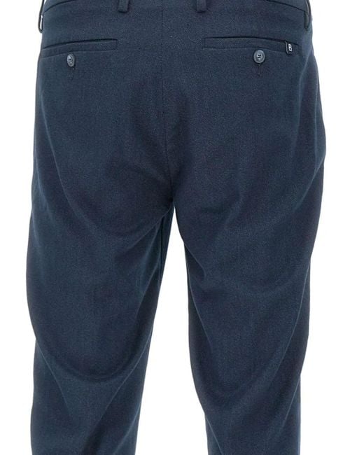 Re-hash Blue Stretch-cotton Trousers for men