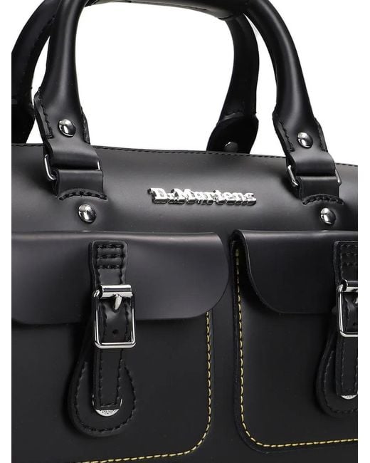 Dr. Martens Black Buckle-Detail Tote Bag