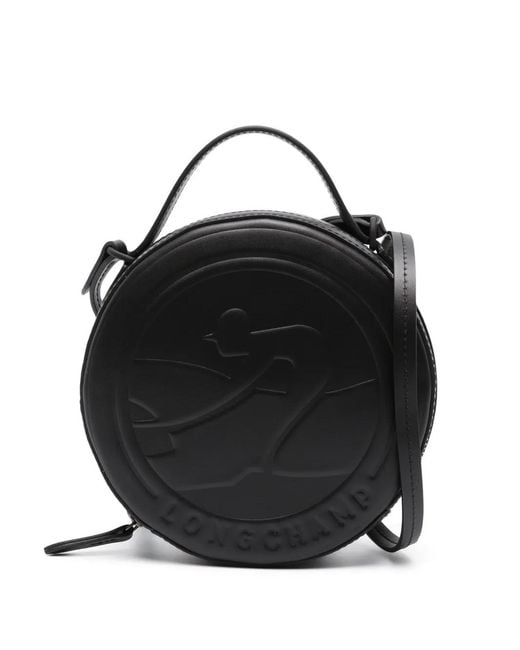 Longchamp Black Mini Box-Trot Leather Crossbody Bag