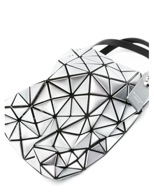 Issey Miyake White Platinum Coffret Geometric-Detail Tote Bag