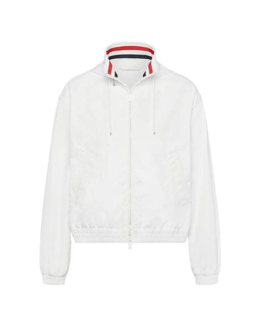 Thom Browne White Nylon Tech Track Jacket