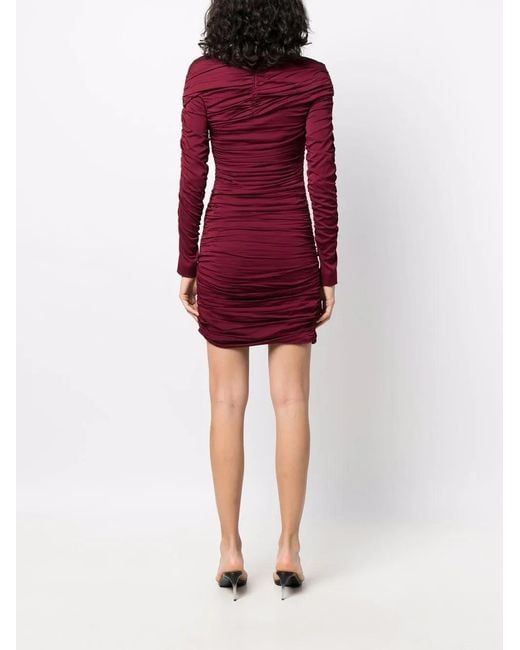 Stella McCartney Red Faye Ruched Minidress