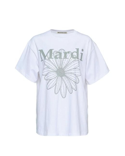 MARDI MERCREDI Blue Flower-Print T-Shirt