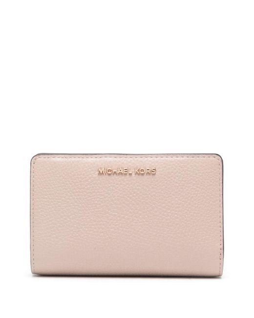MICHAEL Michael Kors Pink Logo-lettering Leather Wallet
