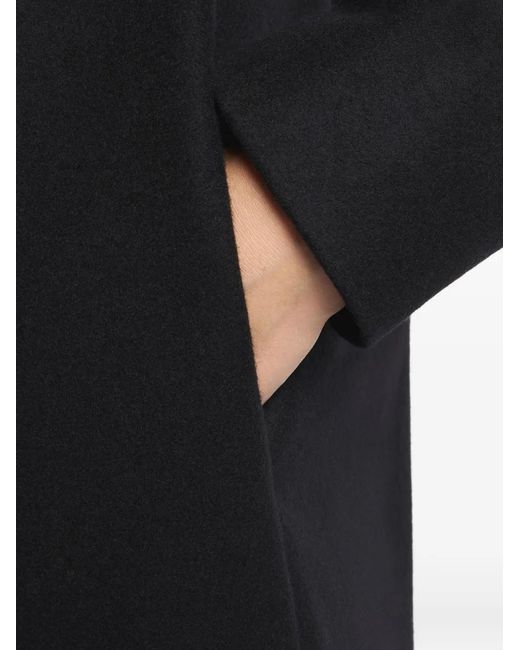 Fay Black Toggle-Fastening High-Neck Coat