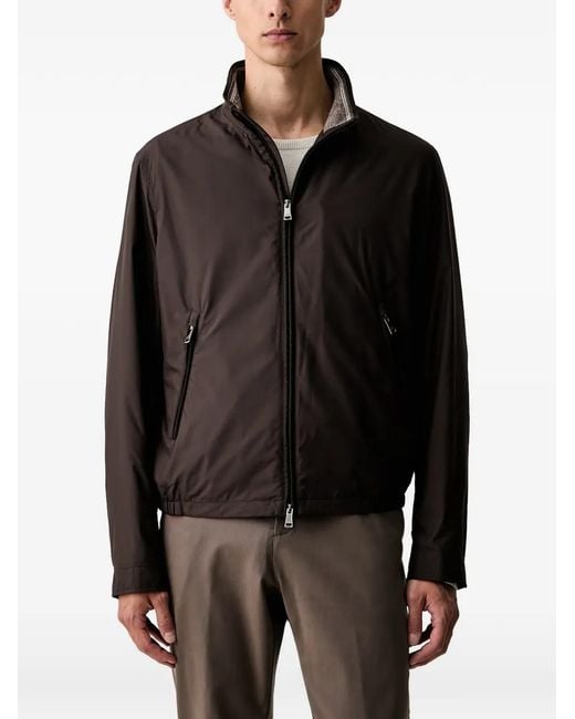 Paul & Shark Black High-Neck Zip-Up Jacket for men