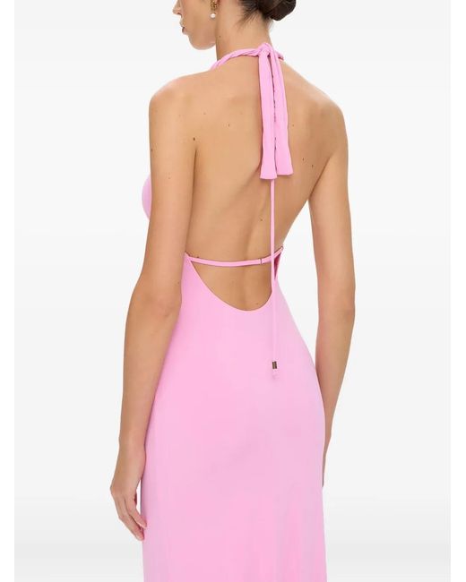 Korobeynikov Pink Ring-Detail Maxi Dress