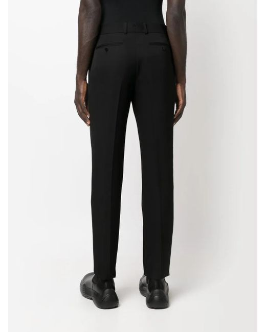 McQueen Black Wool Trousers for men