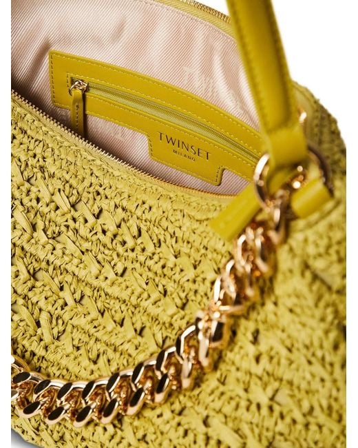 Twinset Metallic Sac Porté Épaule À Détail De Chaîne