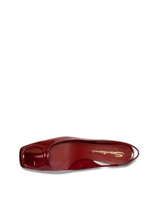 Santoni エナメルレザー パンプス Red