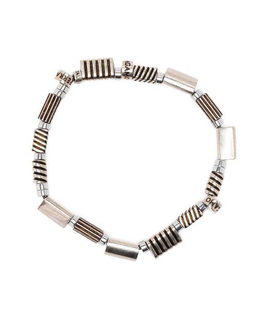 Bracciale a catena con perline da Uomo di Ferragamo in Metallizzato | Lyst