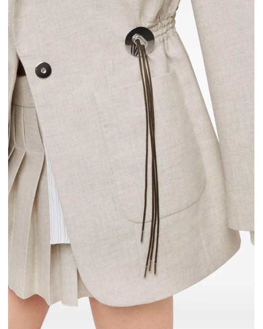 Rabanne Wollen Blazer in het White