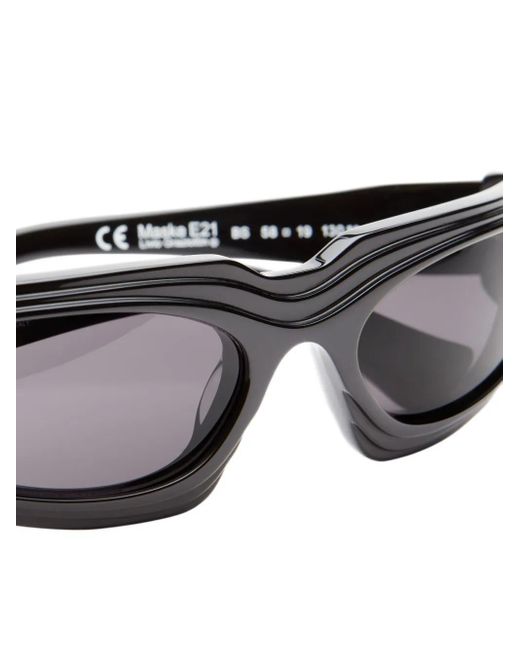 Kuboraum Black Rectangle-Frame Sunglasses