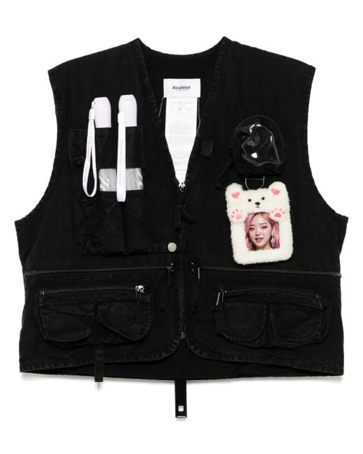 メンズ Doublet Oshi-katsu ベスト Black