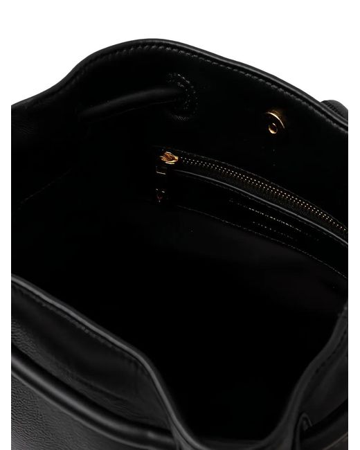 Trussardi Black Drawstring Backpack