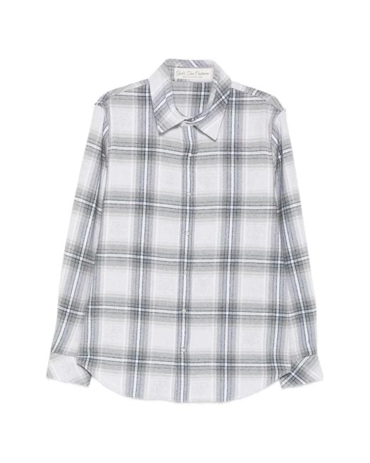 God's True Cashmere Gray Tartan Shirt for men