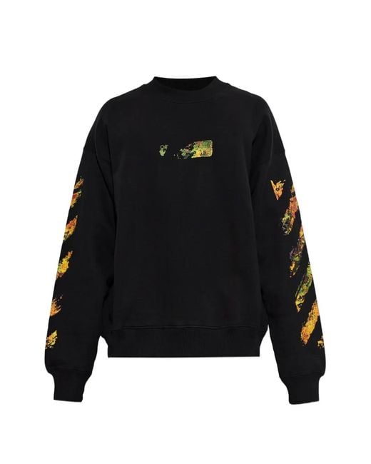 Off-White c/o Virgil Abloh Black Logo-Print Sweatshirt for men