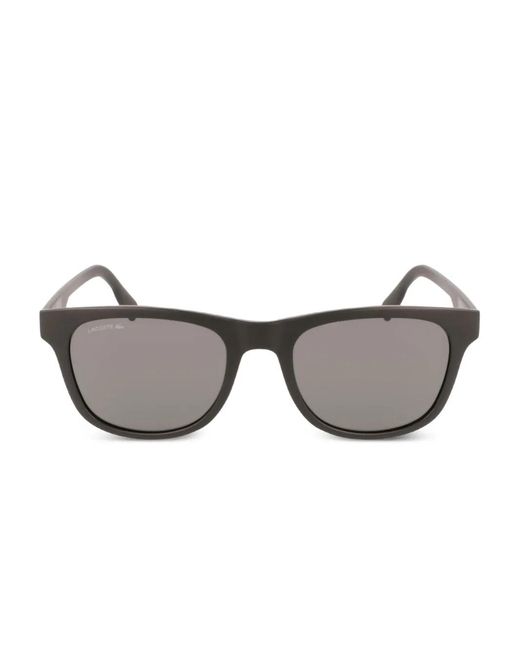 Lacoste Gray Matte-Finish Rectangle-Frame Sunglasses