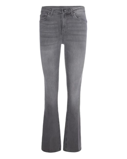 Liu Jo Gray Bootcut-Jeans Aus Baumwolle
