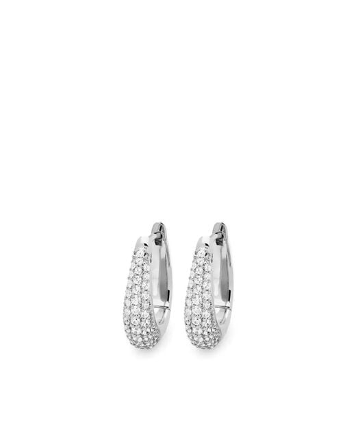 Tom Wood White Liz Hoop Earrings