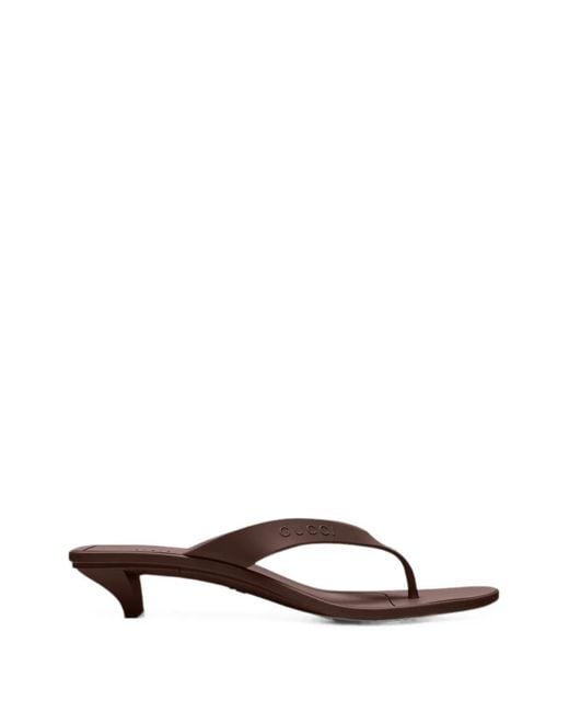 Gucci Brown Vittoria Thong Sandals