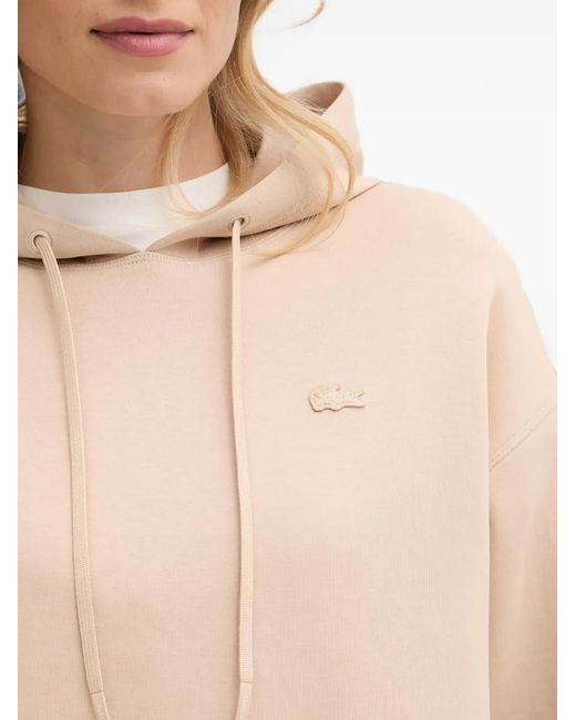 Lacoste Blue Logo-Patch Drawstring Hoodie