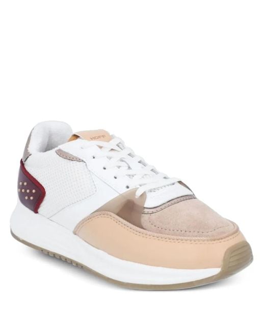HOFF White Salamanca Mesh-Panel Lace-Up Sneakers