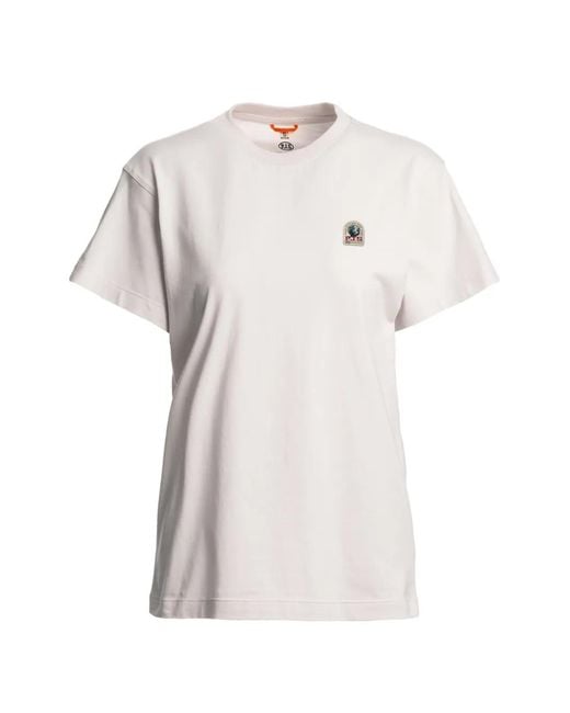 Parajumpers White Logo-Patch T-Shirt