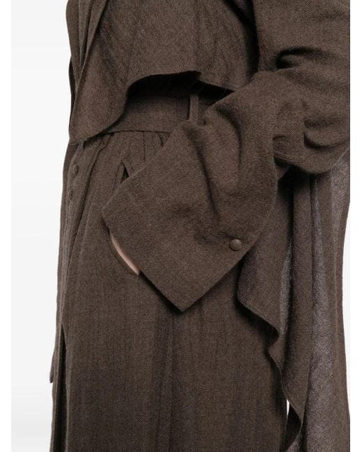 Yehuafan Brown Wool Coat