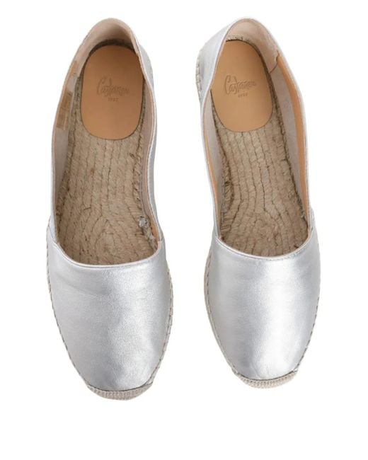 Castaner Brown Kenda Metallic Leather Espadrilles