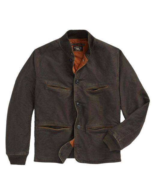 RRL Black Morris Cotton-blend Bomber Jacket for men