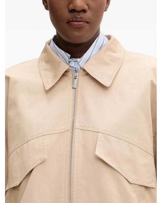Isabelle Blanche Natural Open-Back Elasticated-Waist Jacket
