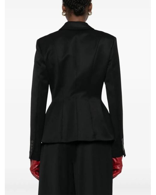GIUSEPPE DI MORABITO Black Virgin Wool Fitted Blazer