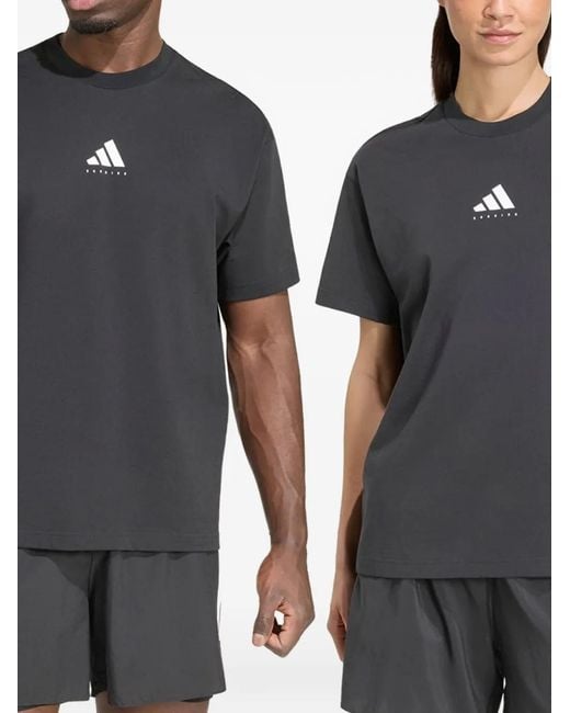 Adidas Gray Running Category Graphic-Print T-Shirt