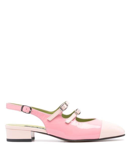 CAREL PARIS Pink Corail 10mm Leather Ballerina Shoes